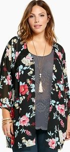 Torrid floral print kimono